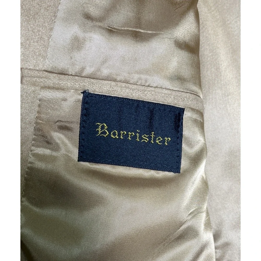 Vintage Barrister‎ Camelhair Blazer Tan 2 Button Sport Coat Jacket Mens 44R